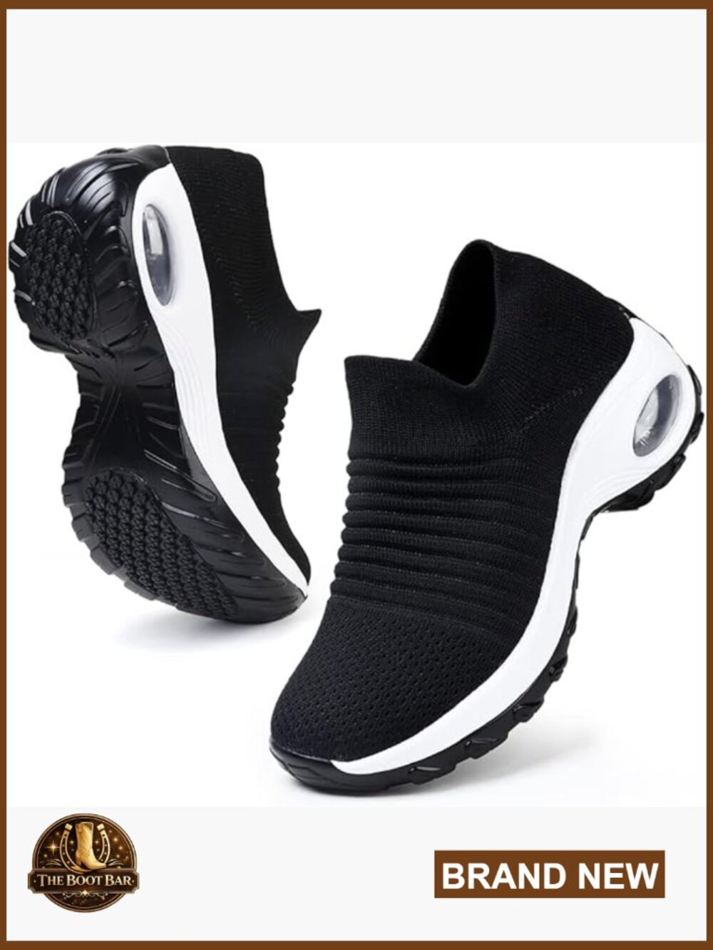 Women's Walking Shoes Arch Support Non Slip Work Shoes Breathable Knit